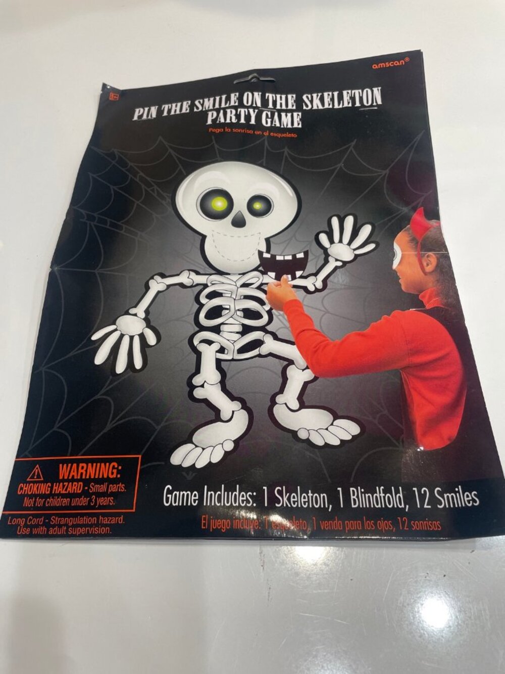 Halloween Party Game - Pin the Smile on the Skeleton